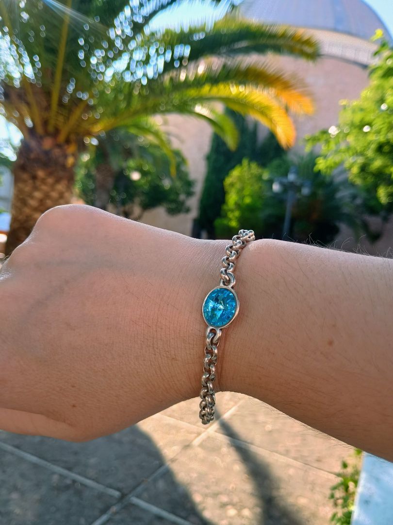 Pulsera cristal plata