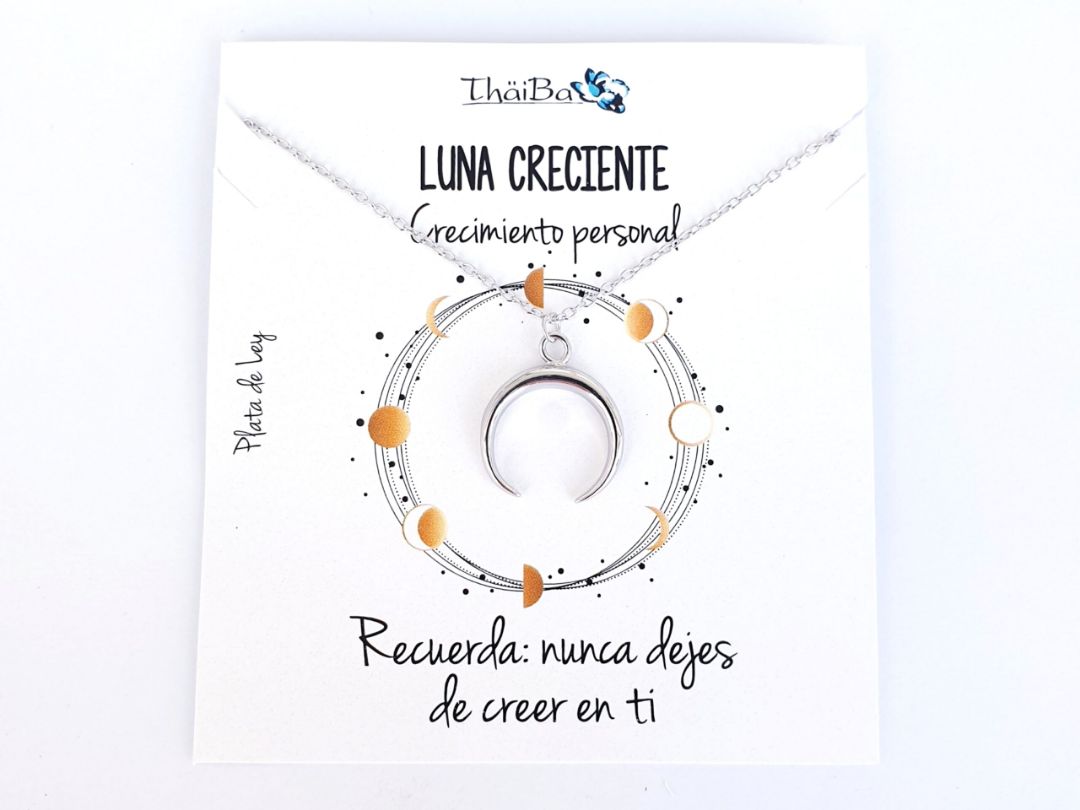 Collar plata luna creciente