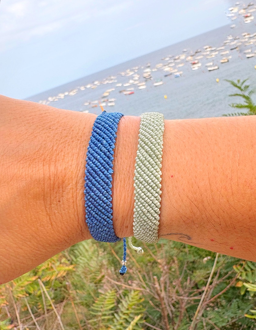 Pulsera macram&eacute; Diagonal