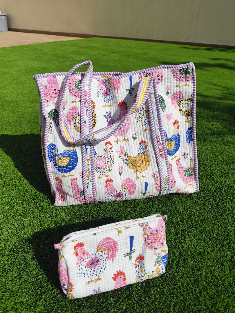 Bolso con neceser a juego