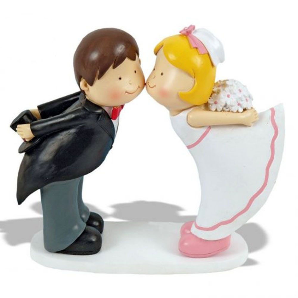 Pareja novios beso
