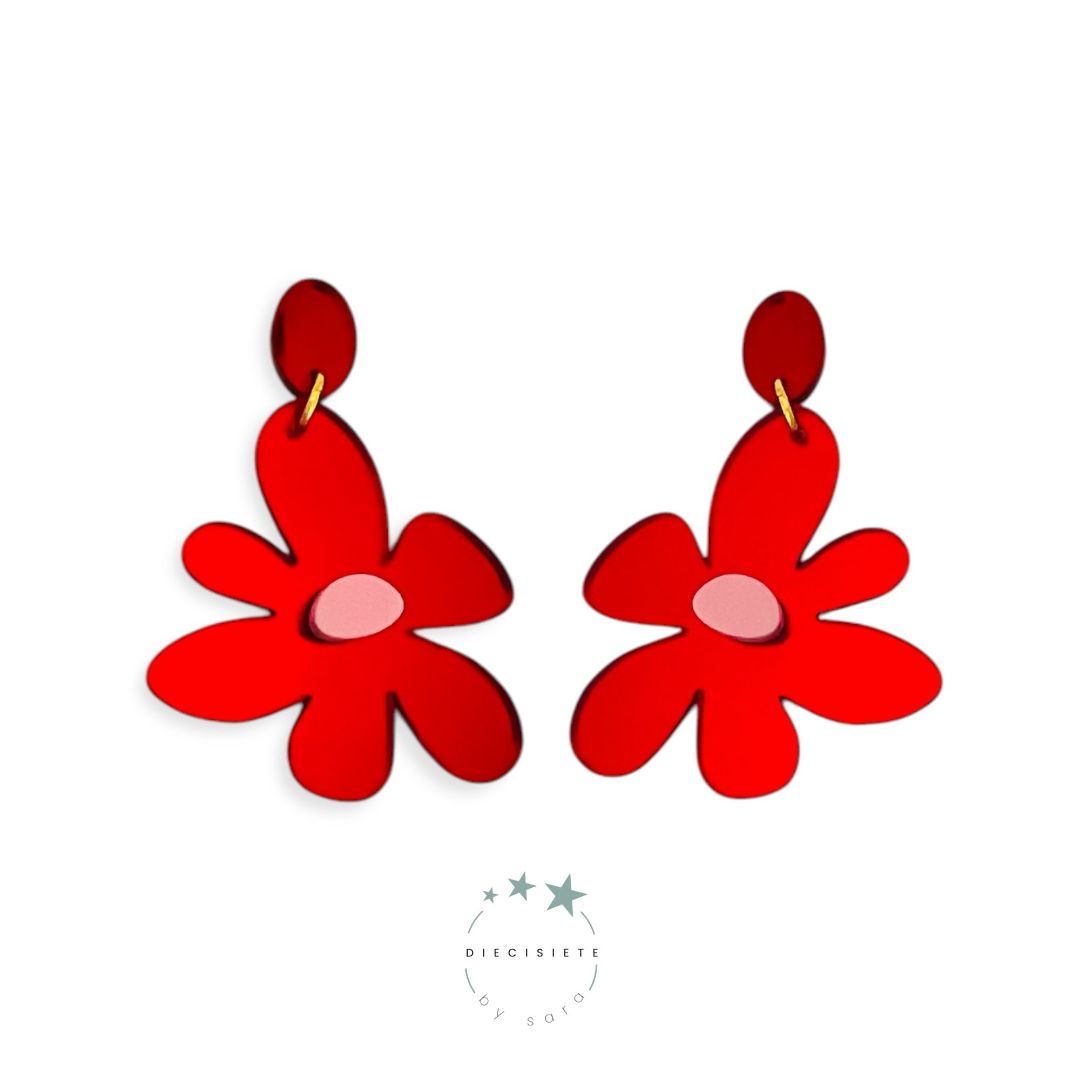 Pendientes flores