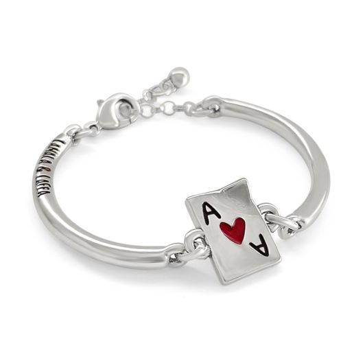 PULSERA "AS DE CORAZONES" PLATA