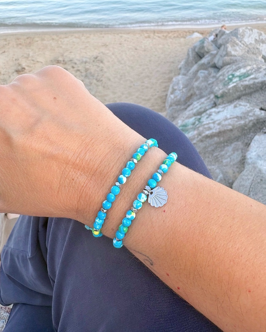 Pulsera de &aacute;gatas y hematites