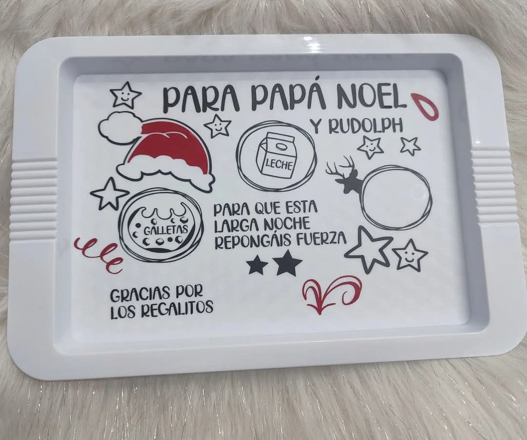 BANDEJA PARA PAPA NOEL PERSONALIZADA