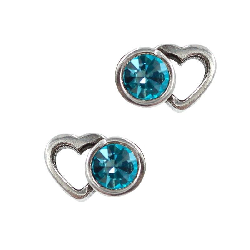 Pendientes de corazon con Swarovski      treze7073