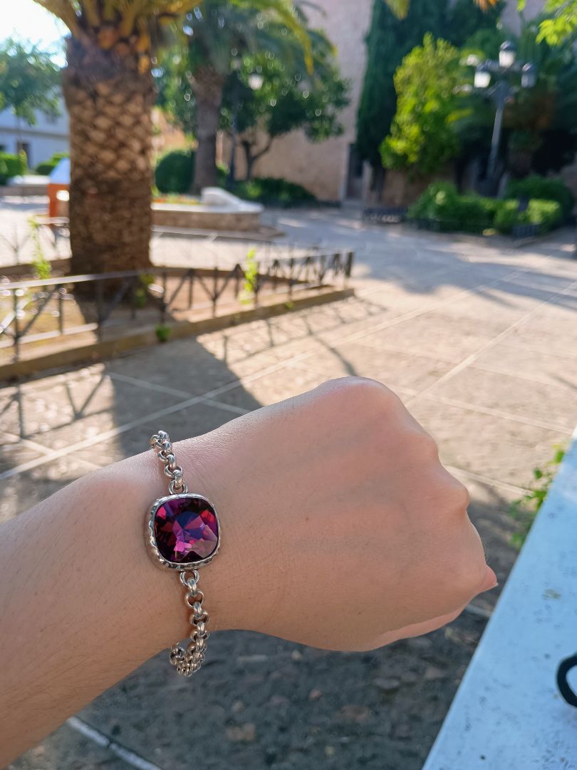 Pulsera plata y Swarovski!