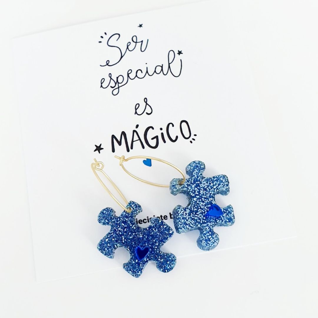 Pendientes aro puzzle