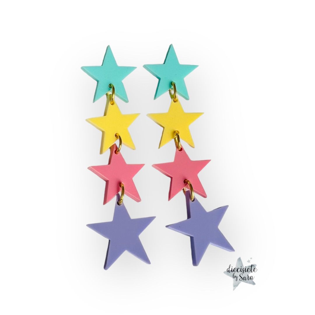 pendientes multiestrella summer