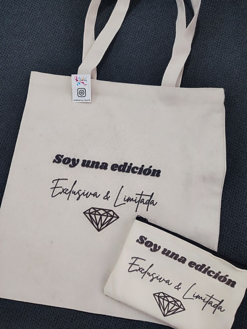 TOTE BAG  PERSONALIZADA + NECESER