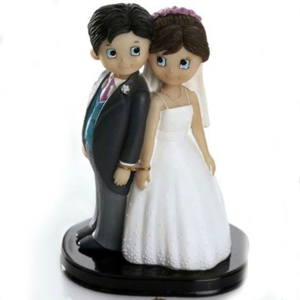 Pareja novios esposados