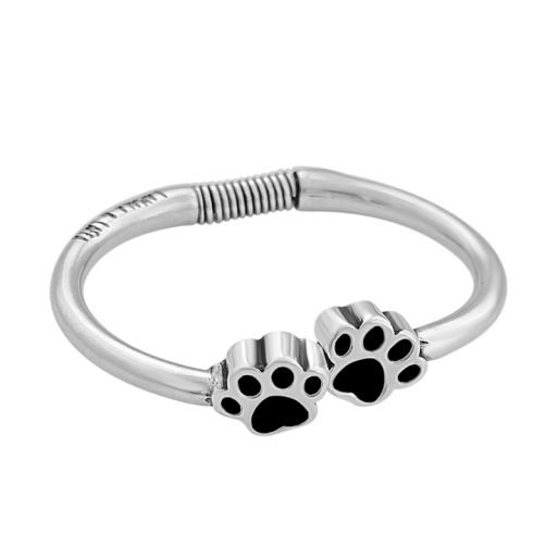 Pulsera muelle "Huellas" Plata