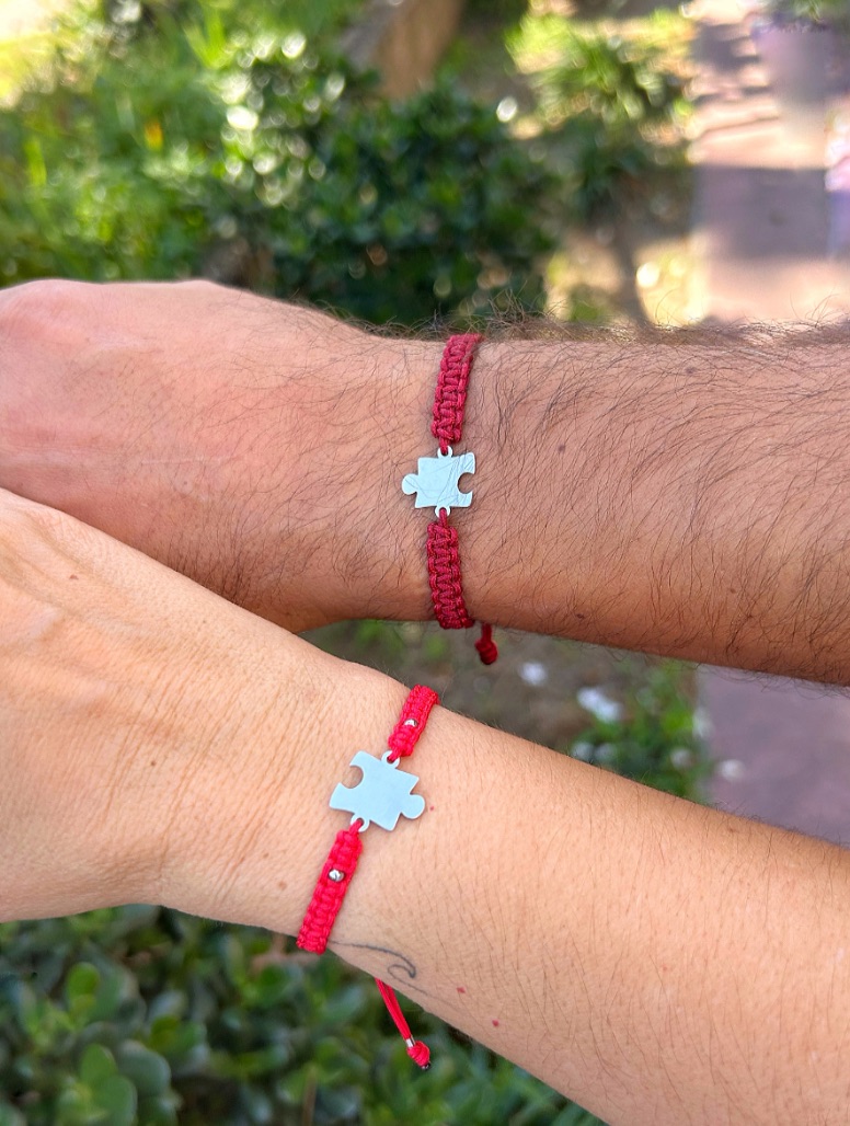 Pulsera puzzle de acero unisex