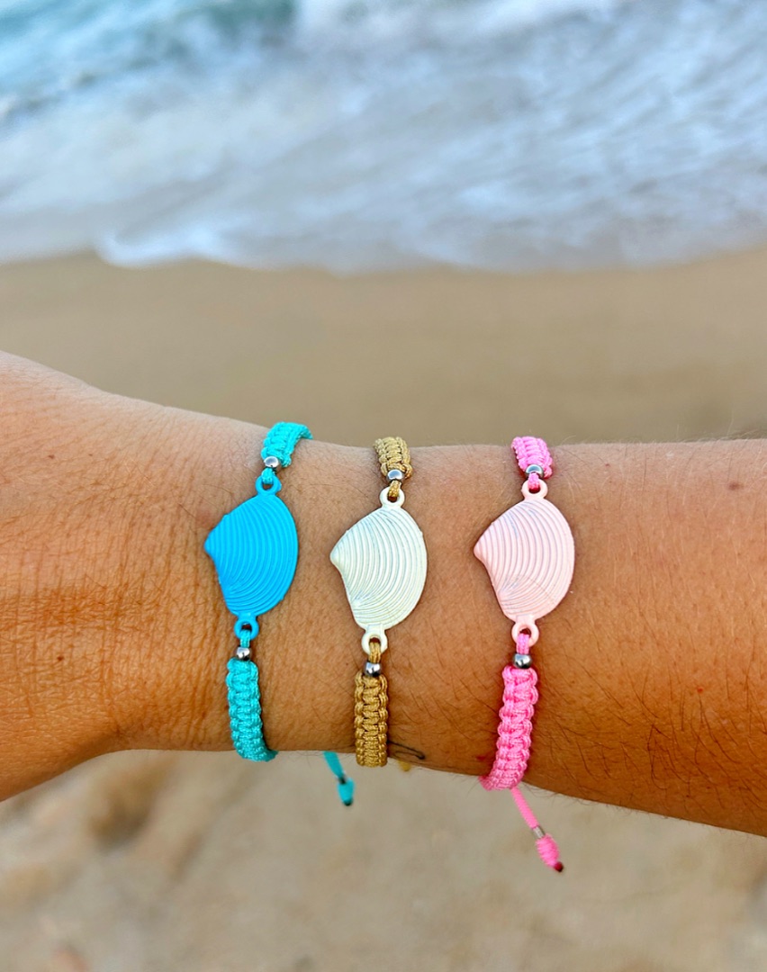 Pulsera  concha de mar en zamak