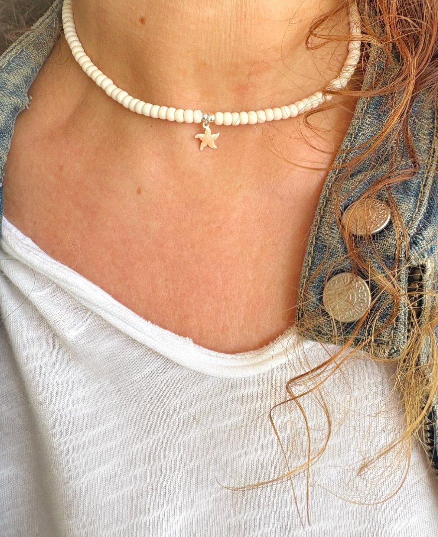Collar rocalla miyuki y plata de ley