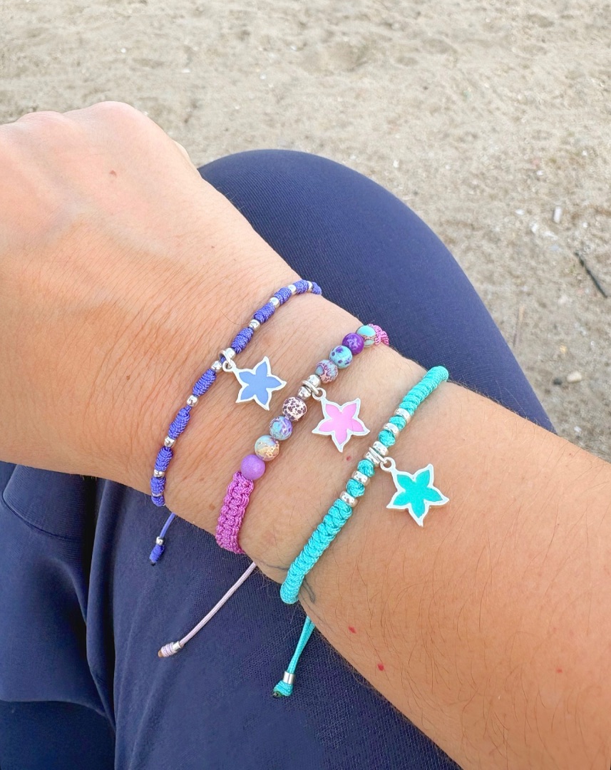 Pulsera estrella de mar y plata de ley