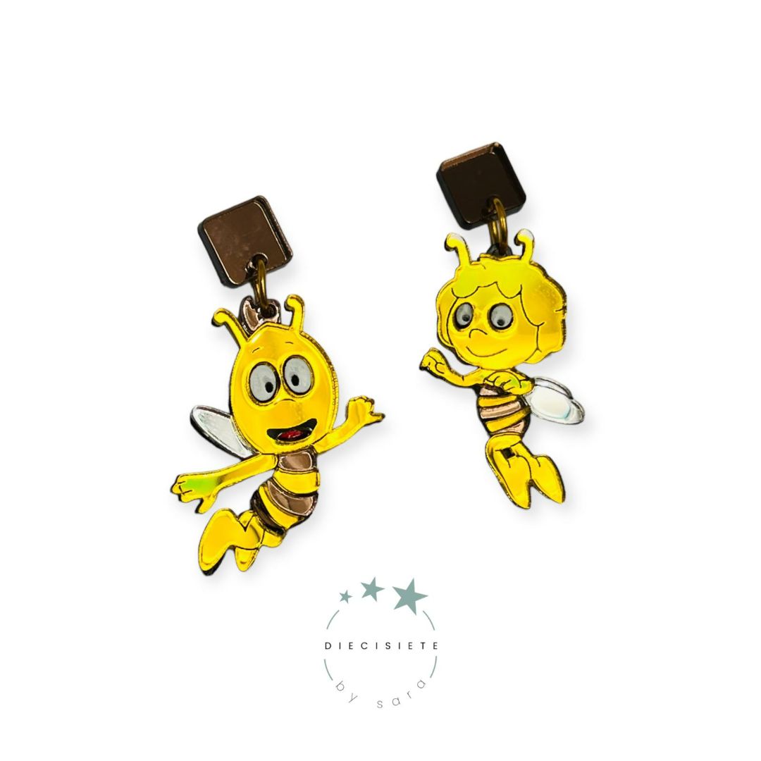 Pendientes abeja Maya