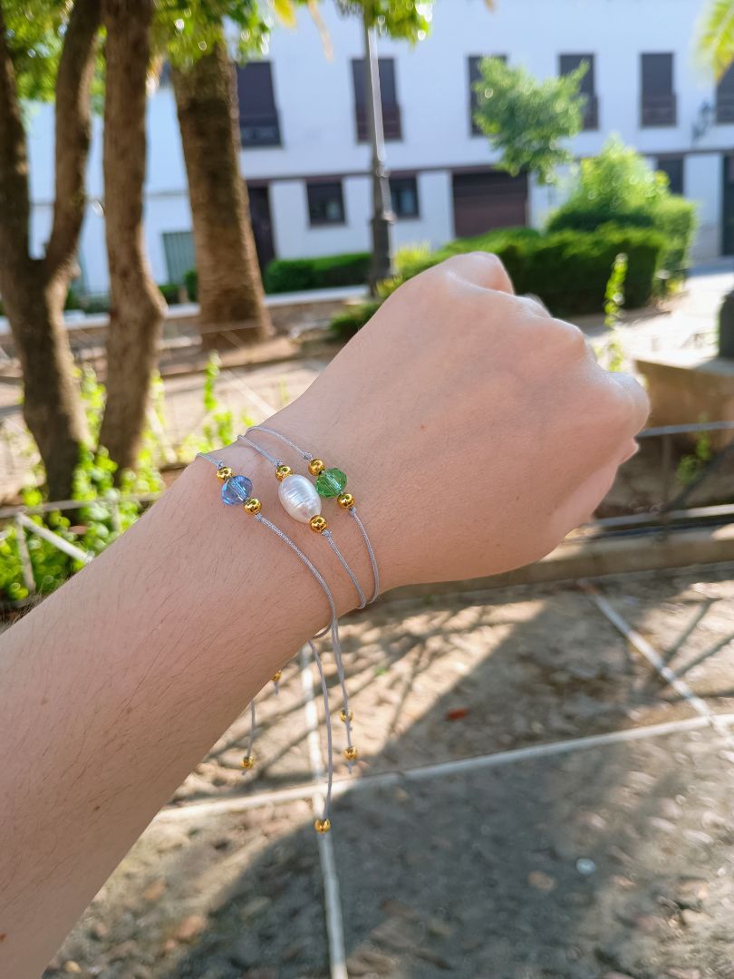 Pulseras cristal o perla