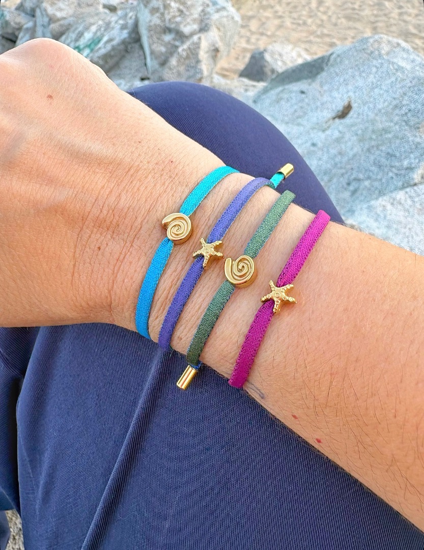 Pulsera de cinta el&aacute;stica reversible y acero