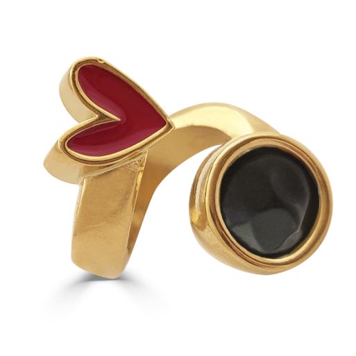 Anillo "Loco Amor Vs Perla Negra" Oro